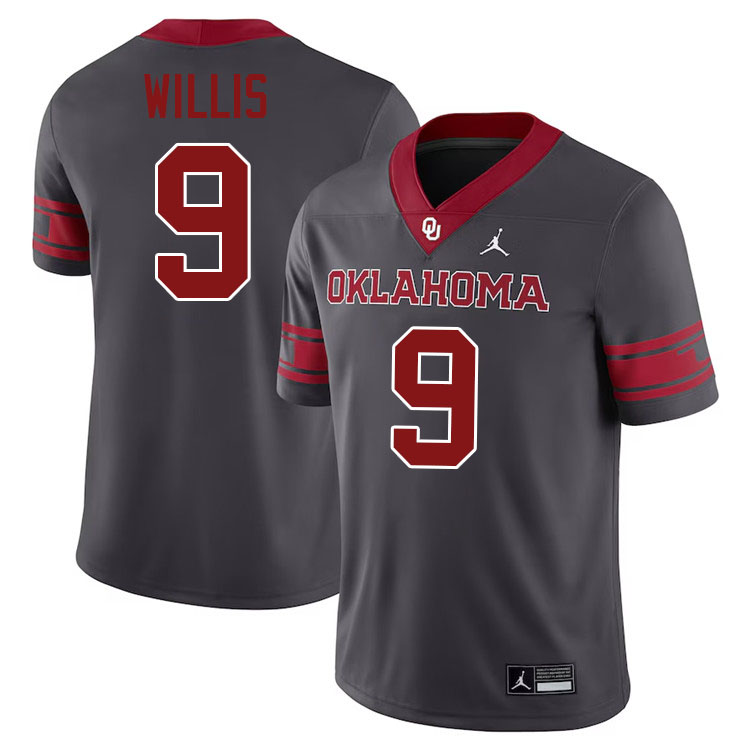 Brayden Willis Oklahoma Sooners Jersey,Oklahoma Sooners Football Uniforms,Jersey-Anthracite